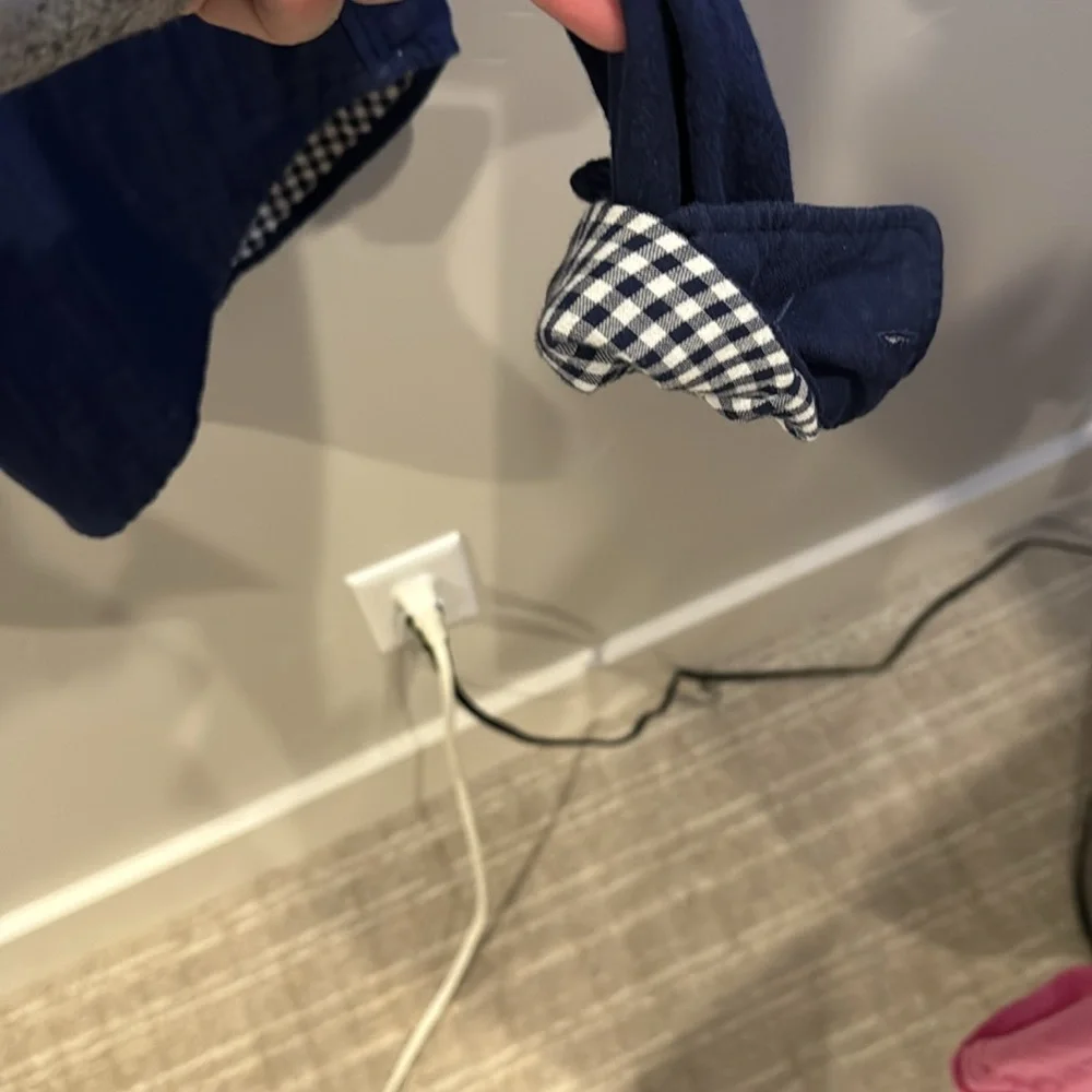 EUC  large Ralph Lauren button down in navy & white checked lining. - Picture 3 of 7